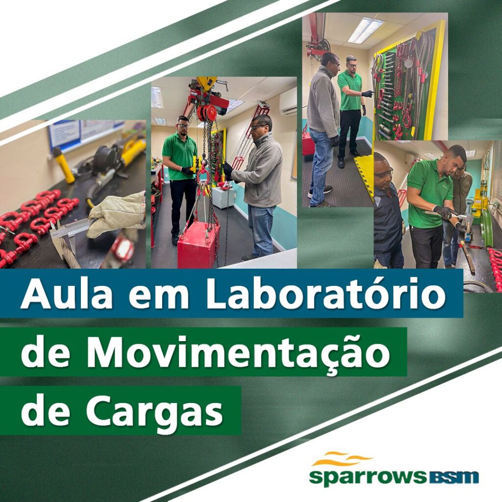 Aula em Laboratório de Movimentação de Cargas